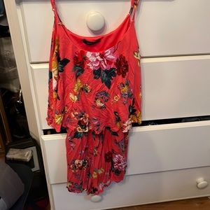 Ambiance Size Small Pink Floral Romper